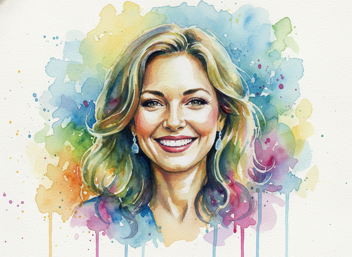 Watercolor drawing style