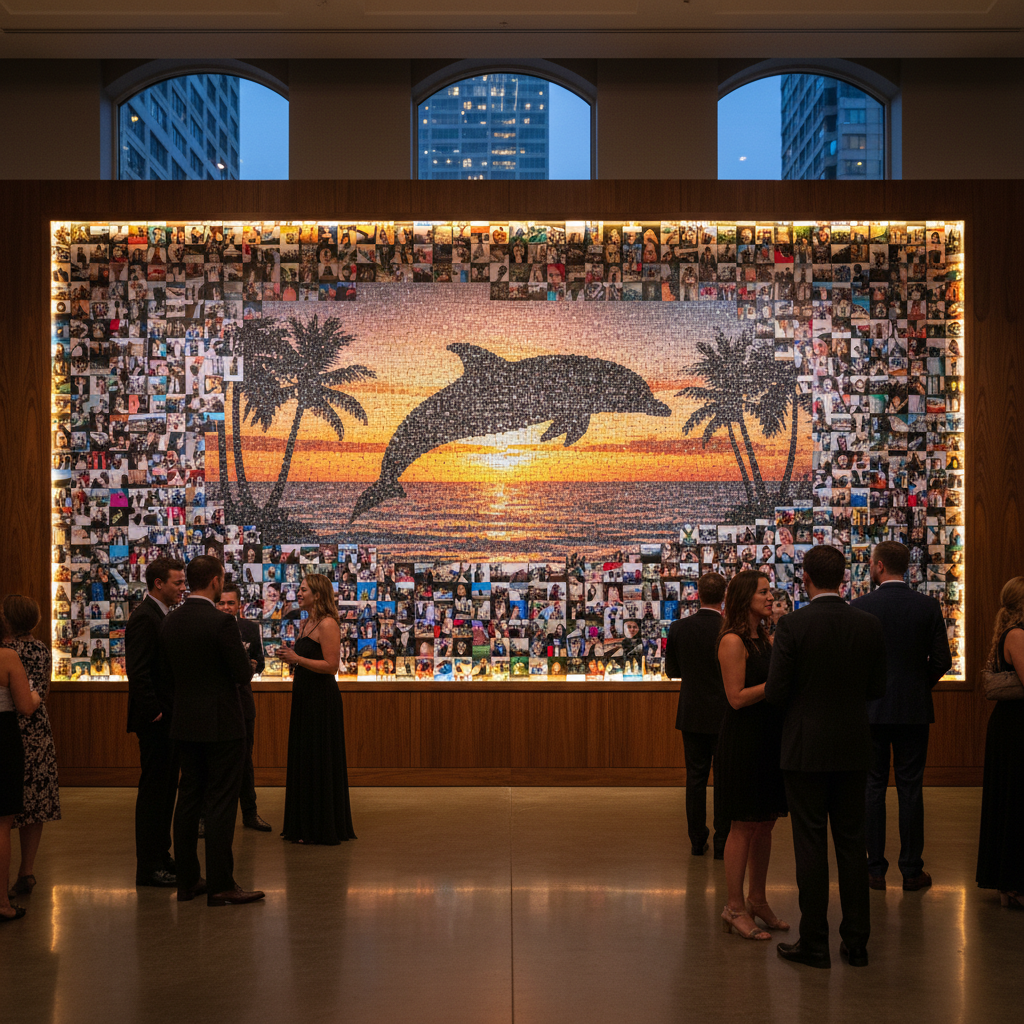 Photo mosaic wall example