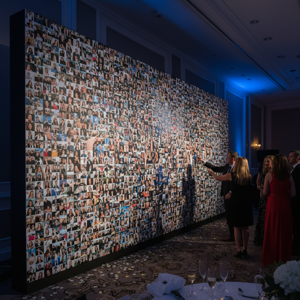 Photo mosaic wall example