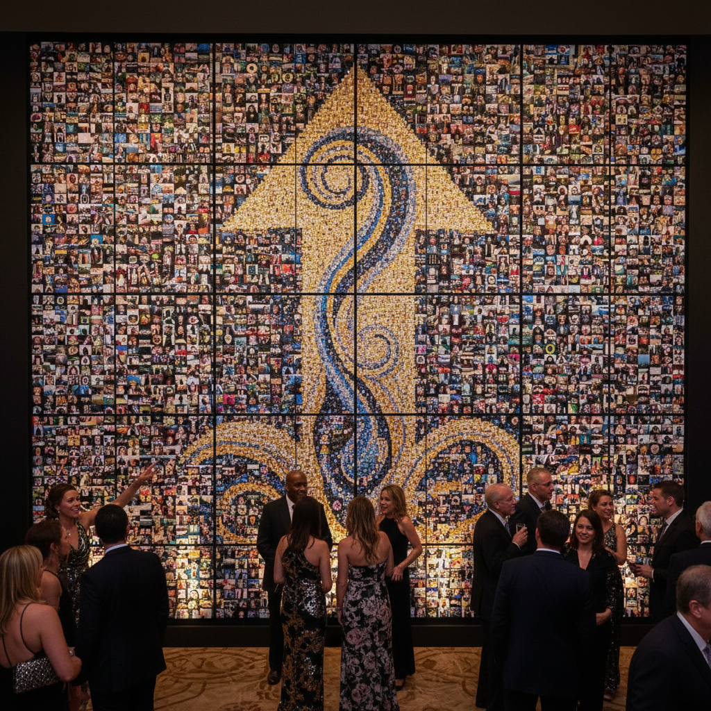 Photo mosaic wall example