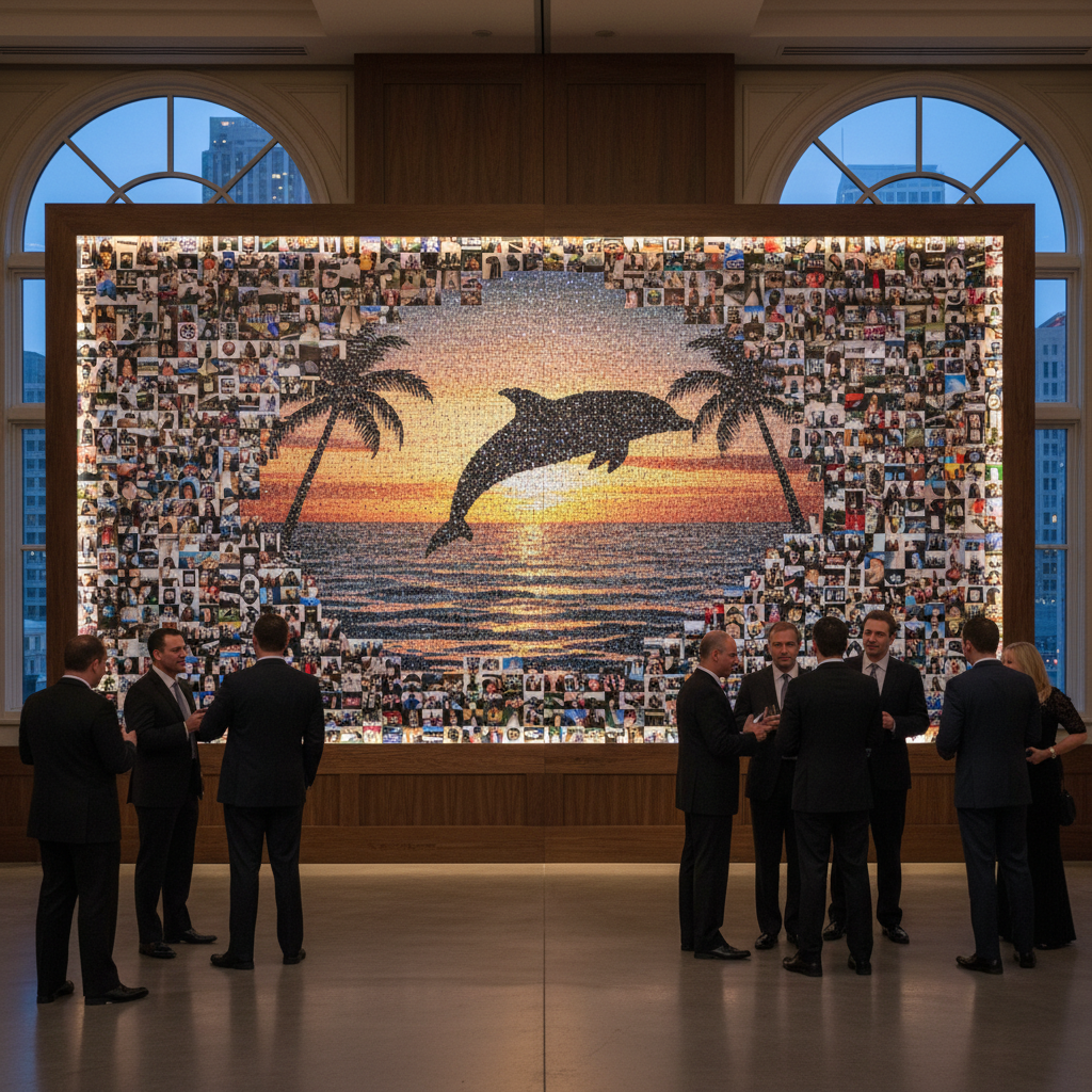 Photo mosaic wall example