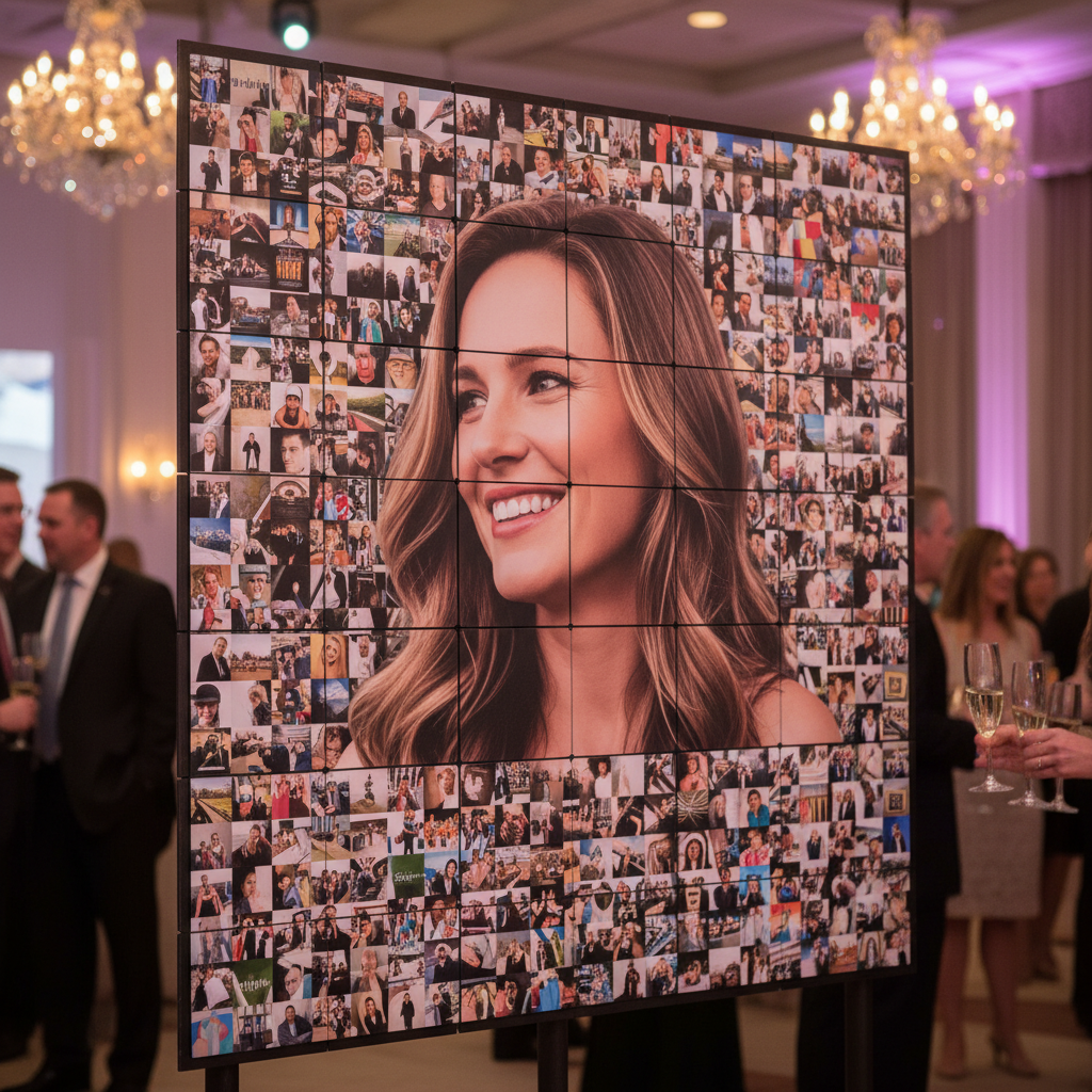 Photo mosaic wall example
