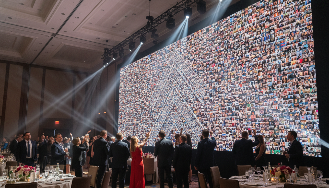 Photo Mosaic Wall in action