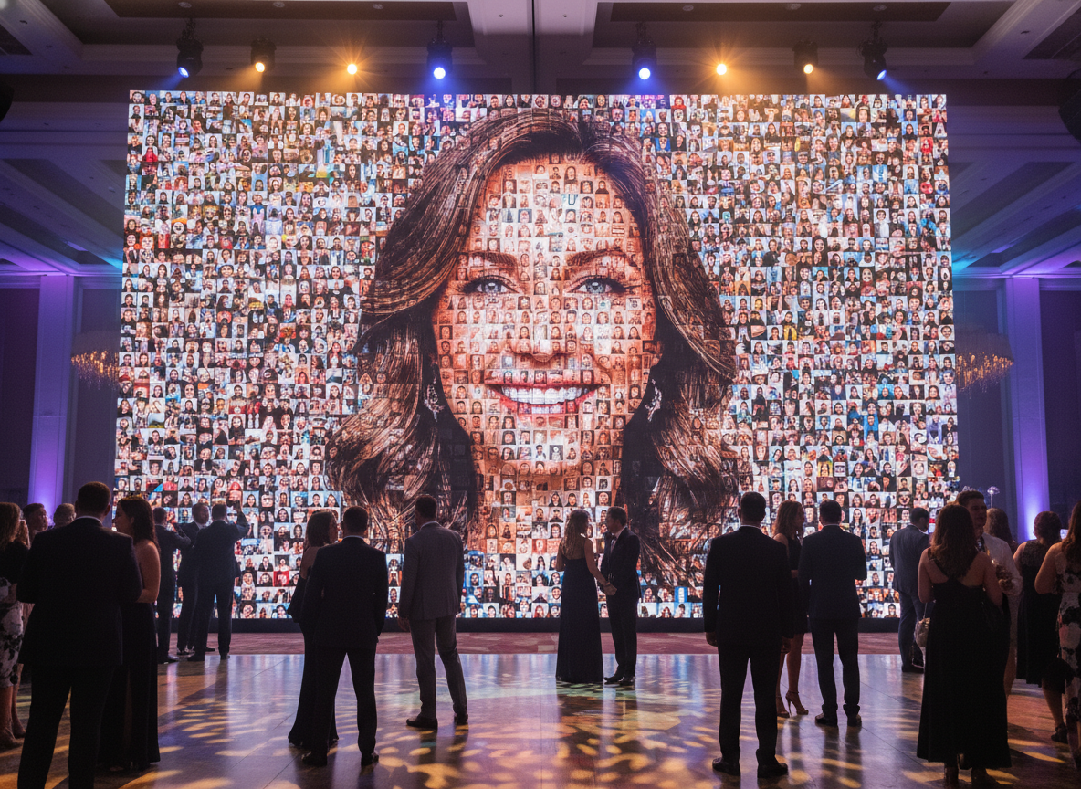 Portrait reveal mosaic