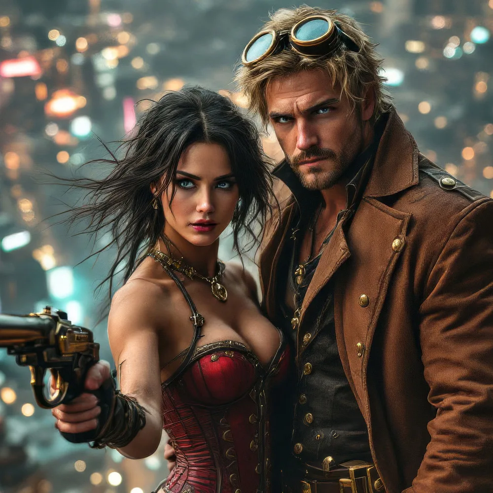 AI Steampunk Photo Booth Face Swap Collection